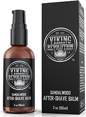 Viking Revolution Luxury After-Shave Balm for Men - Soothes Razor Burn & Moisturizes - Sandalwood Scent